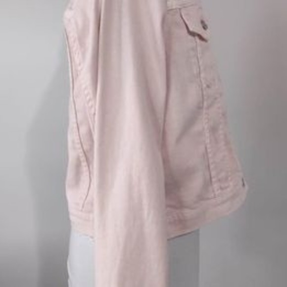 Medium Michael Kors Womens Long Sleeve Pink Jacket Pockets Buttons Up C5273 - Picture 3 of 6